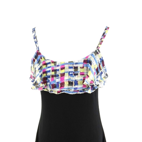 Kensie Tiered Dress Sz L Color Block - Picture 3 of 7